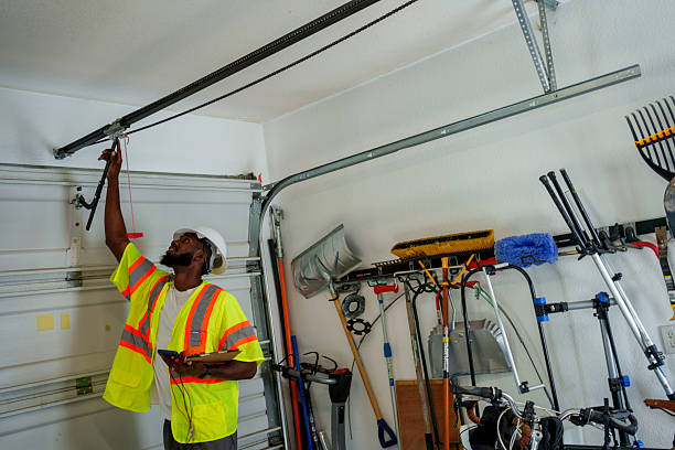 Professional Garage Door Panel Replacement technician working in Boiling Springs, NC
